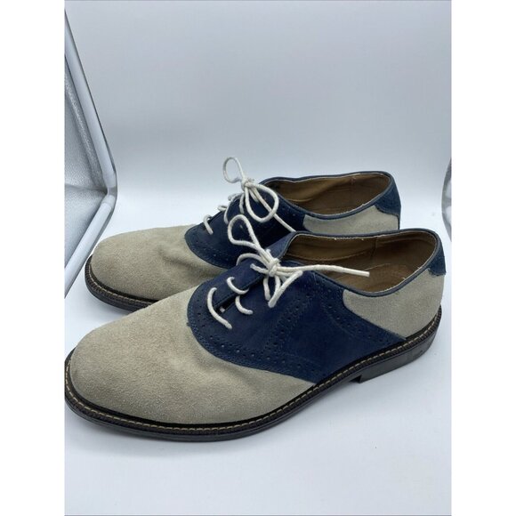 Johnston & Murphy Gray Navy Blue Saddlebuck Oxfords Men’s 11 Style 059-0557 main image 11